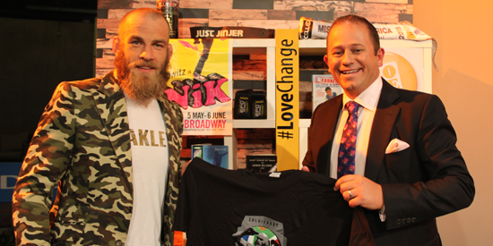 On the #LoveChange Showcase: Soldierboy’s signed shirt